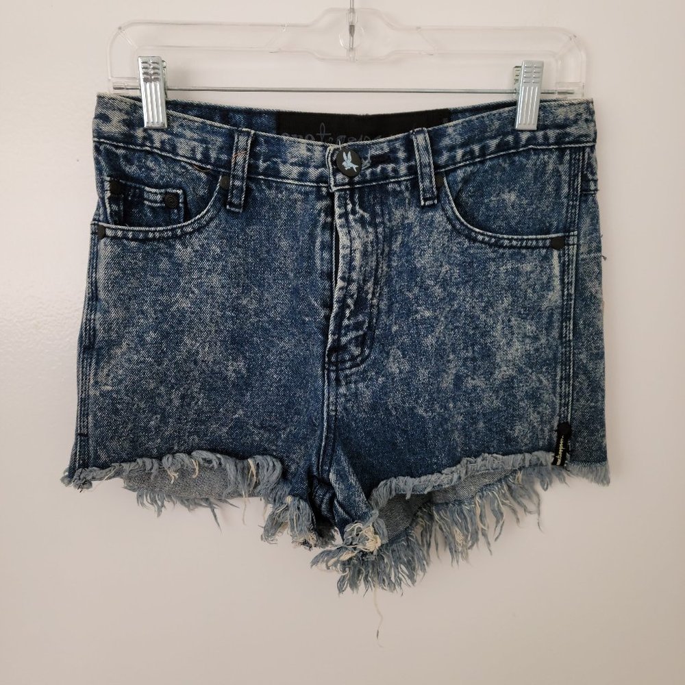 NWT One Teaspoon Mania Rollers Frayed Acid Shorts